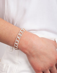 Rose Gold Diamante Cut-Out Bracelet - link has visual effect only