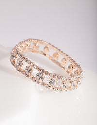 Rose Gold Diamante Cut-Out Bracelet - link has visual effect only