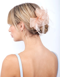 Blush Flower Feather Hair Comb - link has visual effect only