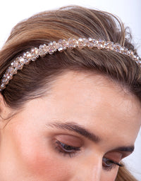 Silver Neutral Glass Bead Headband - link has visual effect only