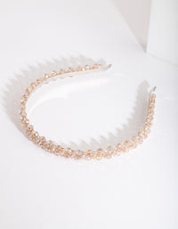 Silver Neutral Glass Bead Headband - link has visual effect only