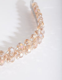 Silver Neutral Glass Bead Headband - link has visual effect only