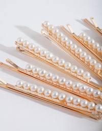 Gold Pearl Hair Pin 6-Pack - link has visual effect only