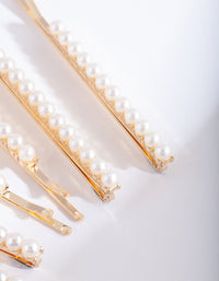 Gold Pearl Hair Pin 6-Pack - link has visual effect only