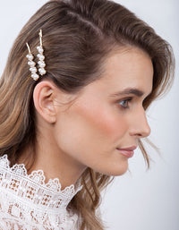 Gold Pearl Crystal Hair Slide - link has visual effect only