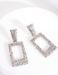 Silver Mini Geometric Earrings - link has visual effect only