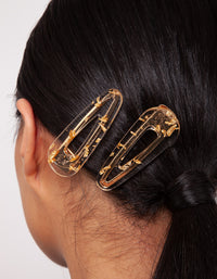 Gold Speckled Hair Clip Pack - link has visual effect only