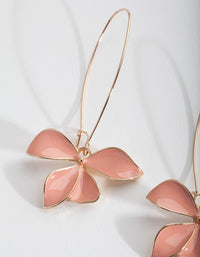 Blush Enamel Flower Earrings - link has visual effect only