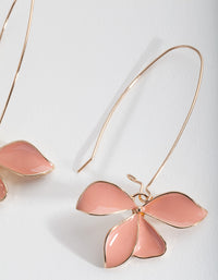 Blush Enamel Flower Earrings - link has visual effect only