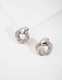 Silver Twist Chain Earrings - link has visual effect only