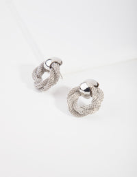 Silver Twist Chain Earrings - link has visual effect only