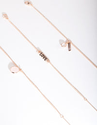 Rose Gold Love Charm Bracelet Pack - link has visual effect only