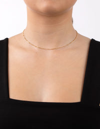 Gold Plated Sterling Silver Bead Chain Necklace - link has visual effect only