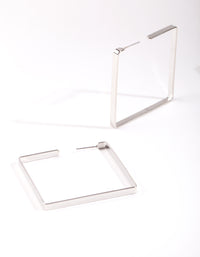 Silver Square Hoop Earrings - link has visual effect only