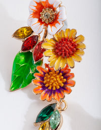 Multi Fruit Flower Earrings - link has visual effect only