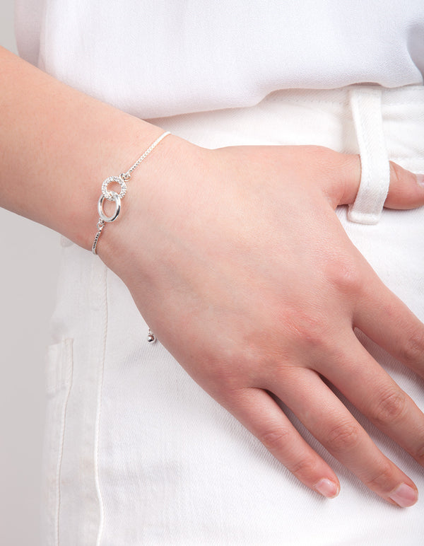 Silver Diamante Linked Bracelet