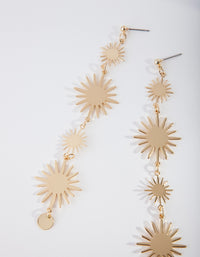 Gold Celestial Sun Drop Earrings - link has visual effect only