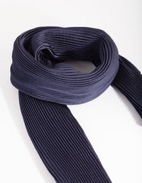 Midnight Navy Short Pleated Bandana Hair Scarf - link has visual effect only