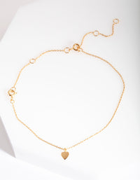 Gold Plated Sterling Silver Small Heart Anklet Bracelet - link has visual effect only