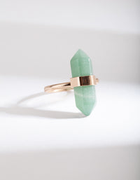 Gold Jade Semi-Precious Shard Ring - link has visual effect only