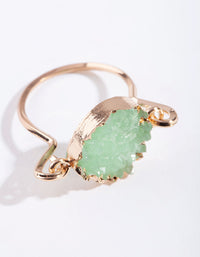 Gold Jade Druzy Ring - link has visual effect only