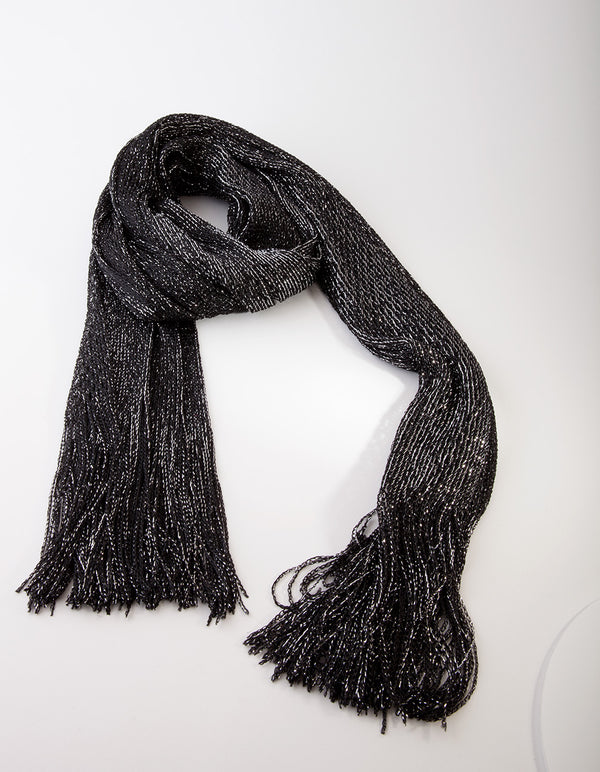 Black Large Drape Scarf