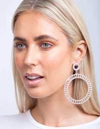 Rose Gold Cut-Out Disc Earrings - link has visual effect only