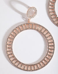 Rose Gold Cut-Out Disc Earrings - link has visual effect only