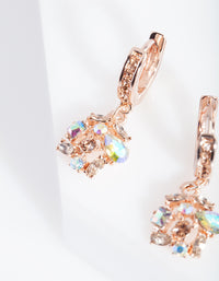 Rose Gold Diamante Cluster Earrings - link has visual effect only