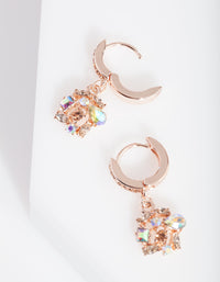 Rose Gold Diamante Cluster Earrings - link has visual effect only