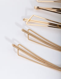 Gold Triangle Hair Slide 6-Pack - link has visual effect only