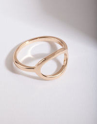 Gold Open Oval Ring - link has visual effect only