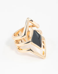 Gold Diamond Shape Ring - link has visual effect only