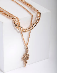 Gold Chain Layer Snake Necklace - link has visual effect only