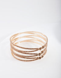 Gold Zig Zag Diamante Cuff Bracelet - link has visual effect only