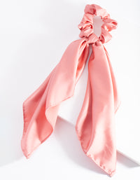 Blush Satin Scarf Scrunchie - link has visual effect only