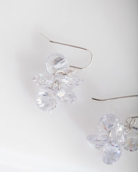 Silver Cubic Zirconia Cluster Earrings - link has visual effect only