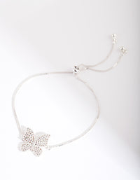 Silver Cubic Zirconia Butterfly Toggle Bracelet - link has visual effect only