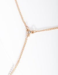 Gold Diamante Moon Chain Necklace - link has visual effect only