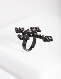 Black Statement Cross Ring - link has visual effect only