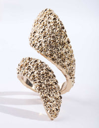 Gold Textured Wrap Ring - link has visual effect only