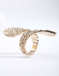 Gold Textured Wrap Ring - link has visual effect only