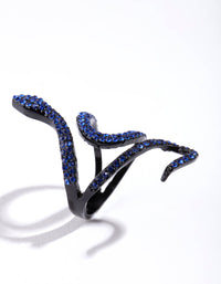 Blue Diamante Snake Ring - link has visual effect only