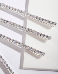 Silver Cubic Zirconia Clip 4-Pack - link has visual effect only