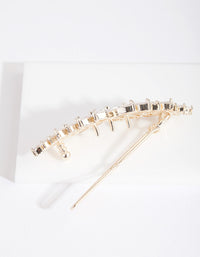 Cubic Zirconia Rose Gold Laurel Hair Clip - link has visual effect only