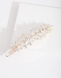 Cubic Zirconia Rose Gold Laurel Hair Clip - link has visual effect only