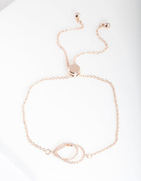 Rose Gold Cubic Zirconia Teardrop Toggle Bracelet - link has visual effect only