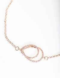 Rose Gold Cubic Zirconia Teardrop Toggle Bracelet - link has visual effect only