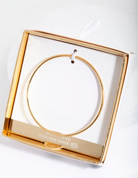 Gold Plated 2mm Round Bangle - link has visual effect only