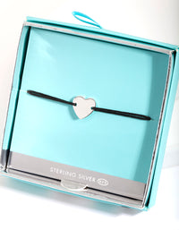 Sterling Silver Heart Pendant Bracelet - link has visual effect only